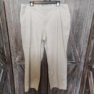 Caribbean Joe Pants Women's Size 18W Khaki Casual Straight Leg Pockets‎ Stretch